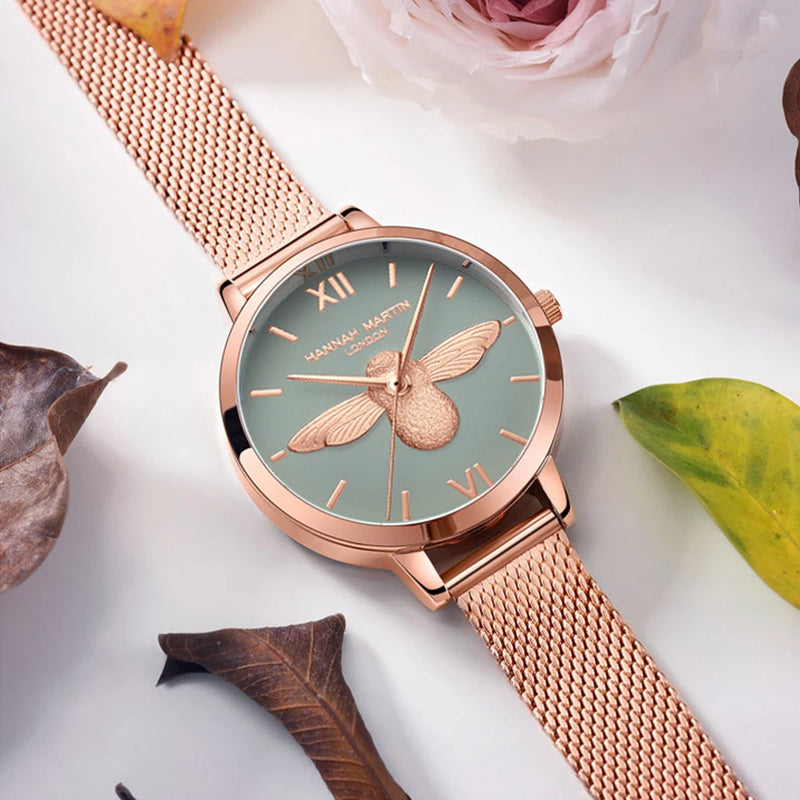 Relógio Feminino Rose Gold London à prova d’água