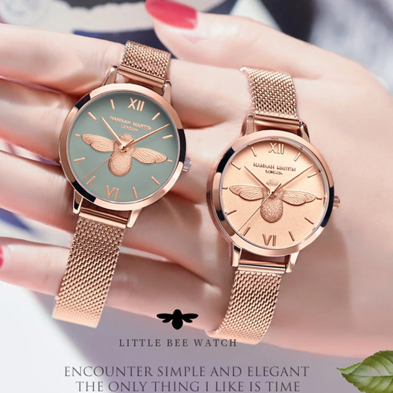 Relógio Feminino Rose Gold London à prova d’água